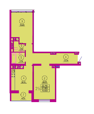 2-комнатная 70 м² в ЖК Варшавський от 10 000 грн/м², г. Ковель