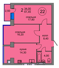 2-кімнатна 61.45 м² в ЖК Ворзель Парк від забудовника, смт Ворзель