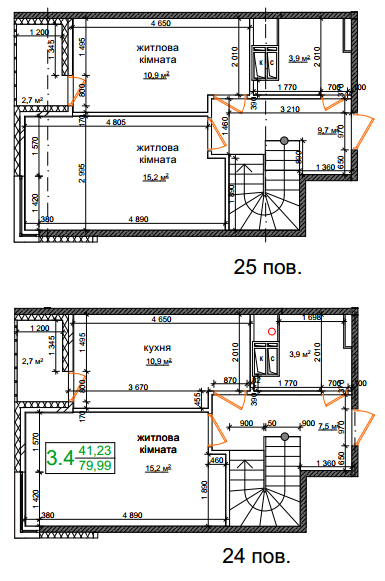 5+ комнат 79.99 м² в ЖК Грюнвальд от 16 300 грн/м², Киев