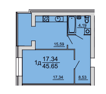 1-кімнатна 45.65 м² в ЖК Династія від 12 500 грн/м², Вінниця