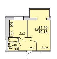 1-кімнатна 40.15 м² в ЖК Династія від 12 500 грн/м², Вінниця