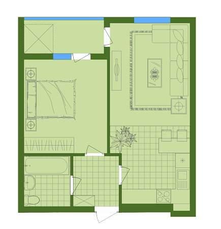 1-комнатная 48.6 м² в ЖК Добра Оселя от застройщика, Львов