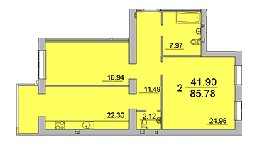 2-кімнатна 85.78 м² в ЖК Європейський квартал від 10 200 грн/м², Вінниця