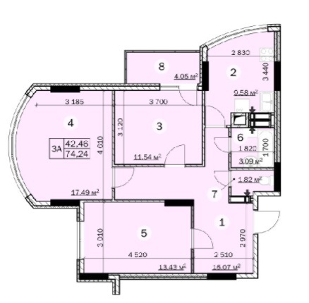 3-кімнатна 74.24 м² в ЖК Зірковий від 14 000 грн/м², м. Вишгород