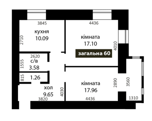 2-комнатная 58 м² в ЖК Карат от 16 000 грн/м², г. Ирпень
