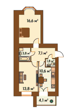 2-комнатная 57.8 м² в ЖК Киевский от 20 200 грн/м², г. Ирпень