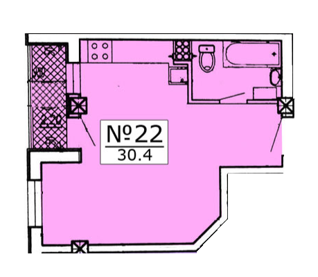 1-комнатная 30.04 м² в ЖК Клубный от застройщика, Одесса