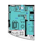 1-комнатная 117.71 м² в ЖК Ланжерон от застройщика, Одесса