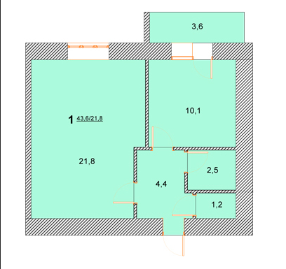1-кімнатна 43.6 м² в ЖК Лелека від 11 000 грн/м², м. Бориспіль