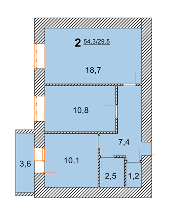 2-кімнатна 54.3 м² в ЖК Лелека від 11 000 грн/м², м. Бориспіль