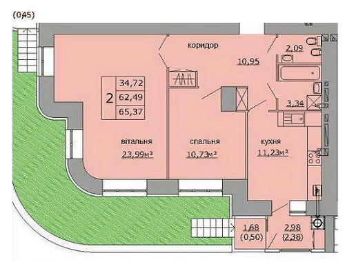 3-кімнатна 84.49 м² в ЖК на Стрийській від 14 000 грн/м², Львів