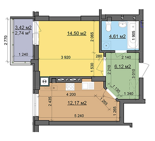 1-комнатная 40.14 м² в ЖК Леви Міста от 17 000 грн/м², Львов