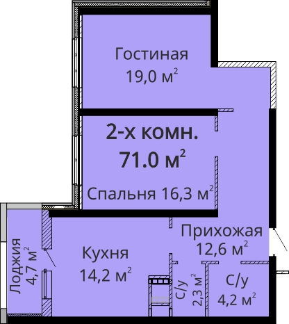 2-кімнатна 71 м² в ЖК Мандарин від забудовника, Одеса