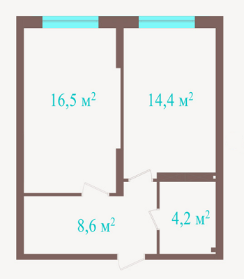 1-комнатная 43.66 м² в ЖК Метрополия от застройщика, Киев