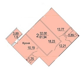 2-комнатная 61.94 м² в ЖК Морской от 13 000 грн/м², г. Южное