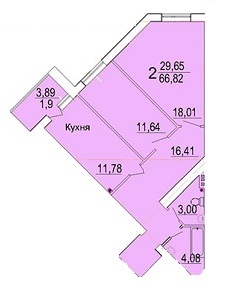 2-комнатная 66.82 м² в ЖК Морской от 13 000 грн/м², г. Южное