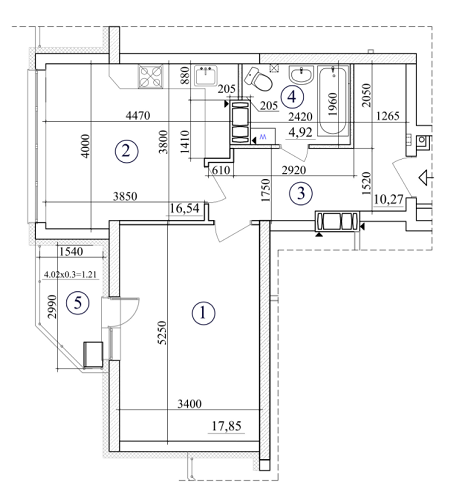 1-кімнатна 50.79 м² в ЖК на Толбухіна від забудовника, Київ