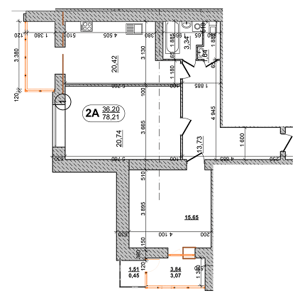 2-комнатная 78.21 м² в ЖК на ул. 600-летия от 16 500 грн/м², Винница