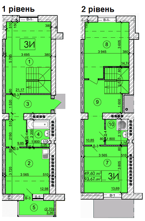 5+ комнат 93.67 м² в ЖК на ул. 600-летия, 17 от 9 800 грн/м², Винница