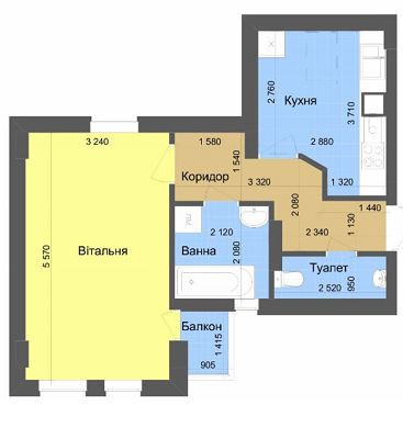 1-комнатная 39.99 м² в ЖК на ул. Богдана Хмельницкого, 109 от застройщика, Львов