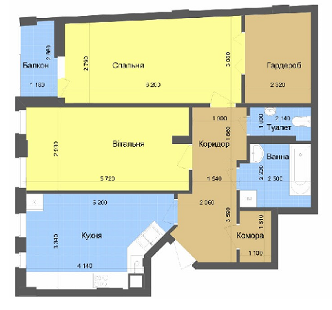 2-комнатная 75.75 м² в ЖК на ул. Богдана Хмельницкого, 109 от 17 500 грн/м², Львов