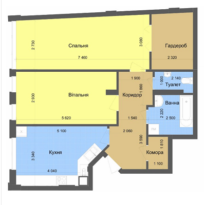 2-комнатная 77.58 м² в ЖК на ул. Богдана Хмельницкого, 109 от 17 500 грн/м², Львов