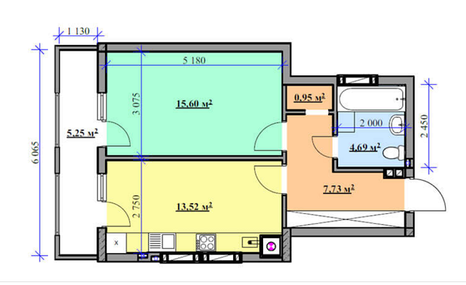 1-комнатная 47.74 м² в ЖК на ул. Боднарская, 14-16 от застройщика, Львов