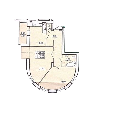 2-комнатная 73.86 м² в ЖК на ул. Водогонная, 2 от застройщика, Львов