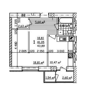 1-комнатная 43.89 м² в ЖК на ул. Замарстыновская, 162-164 от застройщика, Львов