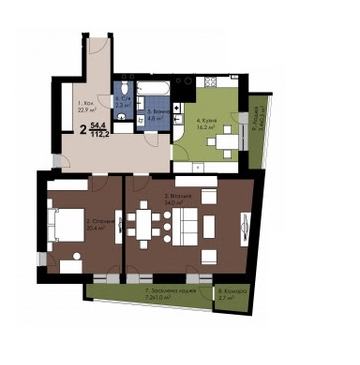 2-комнатная 112.3 м² в ЖК на ул. Замарстыновская, 79 от 19 650 грн/м², Львов