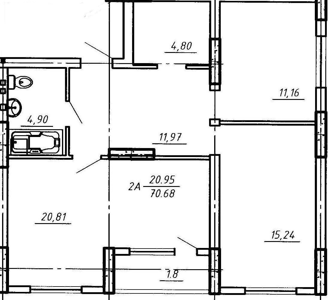 3-кімнатна 70.68 м² в ЖК на вул. Київськая, 96 від 10 210 грн/м², м. Обухів