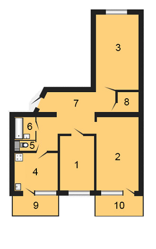 3-комнатная 85.93 м² в ЖК на ул. Октябрьская, 34Б от 15 800 грн/м², г. Вишневое