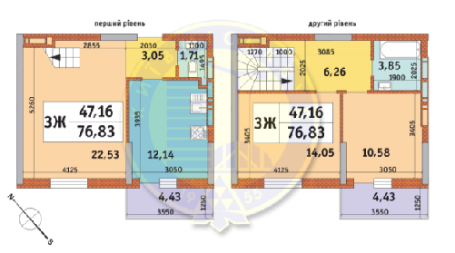 3-комнатная 76.83 м² в ЖК на ул. Просвещения, 14 от 20 482 грн/м², Киев