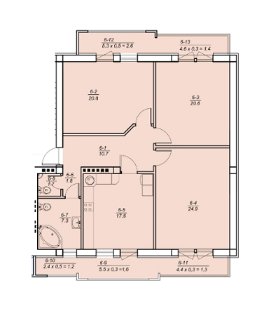 3-кімнатна 113.5 м² в ЖК на вул. Ревуцького, 12 від 35 380 грн/м², Львів