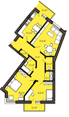 3-кімнатна 100.26 м² в ЖК на вул. Черемшини, 29 від 35 050 грн/м², Львів