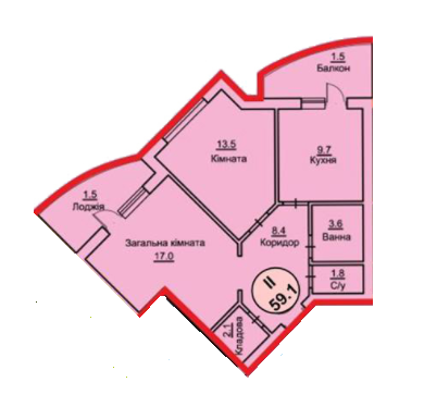 2-кімнатна 59.1 м² в ЖК на вул. Чорновола 22, 22А від 10 490 грн/м², м. Городок