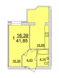 1-комнатная 41.85 м² в ЖК Набережний квартал от 14 500 грн/м², Винница