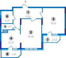 2-кімнатна 69.95 м² в ЖК НАШ будинок від забудовника, Київ