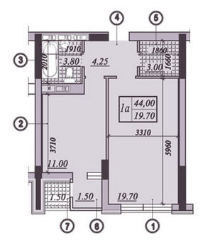 1-комнатная 44 м² в ЖК на ул. Подвысоцкого, 4В от застройщика, Киев