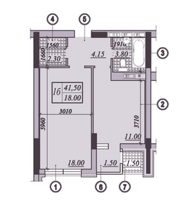 1-комнатная 41.5 м² в ЖК на ул. Подвысоцкого, 4В от застройщика, Киев