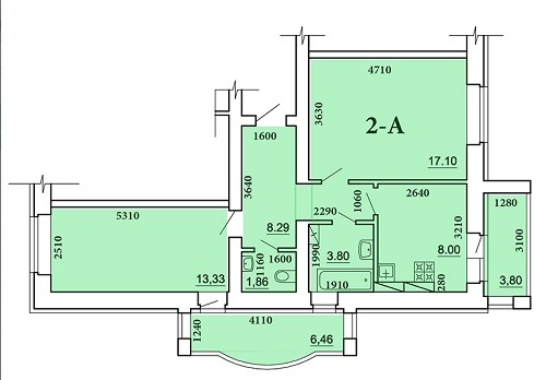 2-кімнатна 62.64 м² в ЖК Новосілки від забудовника, с. Новосілки