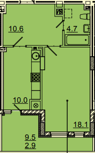 1-кімнатна 46.6 м² в ЖК Панорама від 17 130 грн/м², Львів