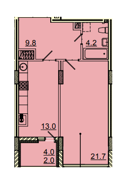 1-комнатная 50.7 м² в ЖК Панорама от 17 130 грн/м², Львов