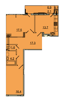 2-комнатная 77.4 м² в ЖК Панорама от 17 130 грн/м², Львов