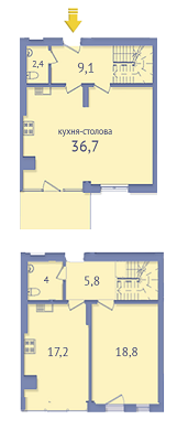 2-кімнатна 96.2 м² в ЖК Парковий квартал від забудовника, Чернівці