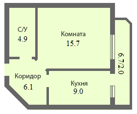 1-кімнатна 37.02 м² в ЖК Петропавлівська Мрія від 14 400 грн/м², с. Петропавлівська Борщагівка