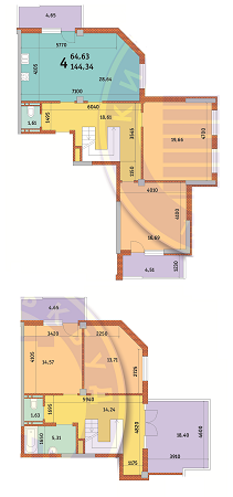 5+ комнат 144.34 м² в ЖК по просп. Валерия Лобановского (Краснозвездный), 15/7 от застройщика, Киев