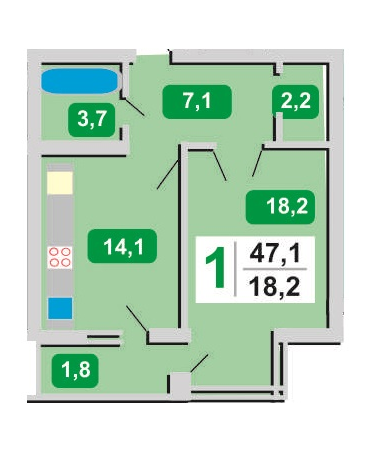 1-кімнатна 47.1 м² в ЖК Під Голоском, 17В від забудовника, Львів