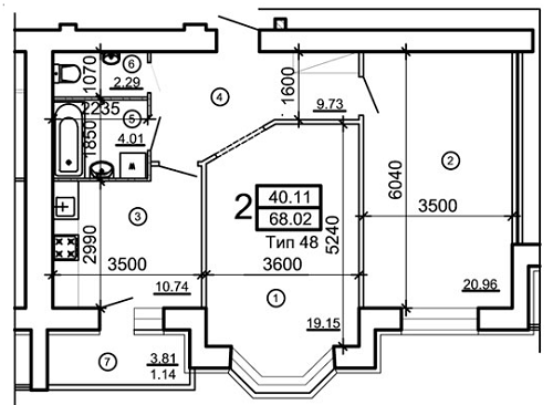 2-кімнатна 68.02 м² в ЖМ Поділля від 19 650 грн/м², Вінниця