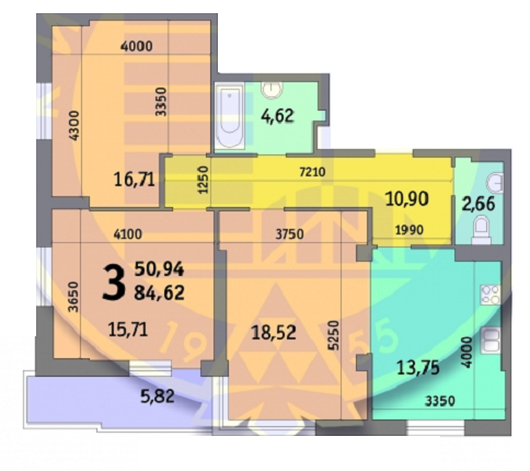 3-комнатная 86.2 м² в ЖК Просвещения, 16, 16А от 21 841 грн/м², Киев